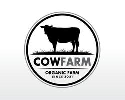 Cattle Angus Beef logo design. Premium Beef Logo design vector