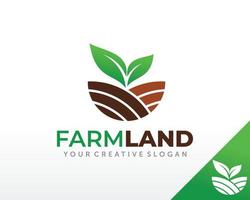 diseño de logotipo de granja. vector de diseño de logotipo de agricultura