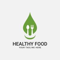 Healthy Food Logo Design Template vector