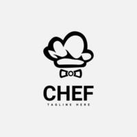 diseño de logotipo de chef cocinero simple vector