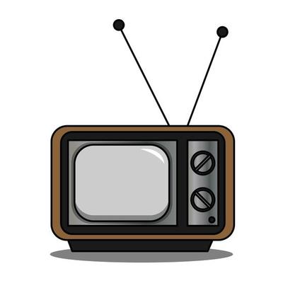 vector of a retro tv. Simple vector design.