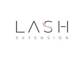 lash minimal typography logo design vector