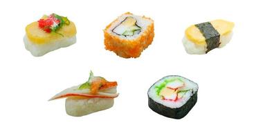 Sushi isolated on white background photo