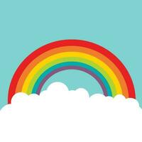 Rainbow in the Clouds vector