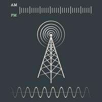 torre de sintonizador de radio y onda