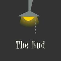 The End Vector Illustration With Overhead Light