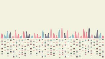 Genome Sciences Background of Fluorescent DNA Bands vector