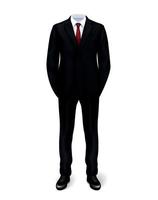 Man Suit Realistic Background vector