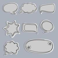 Set of bubble talk Illustration  design vector element for technology information.