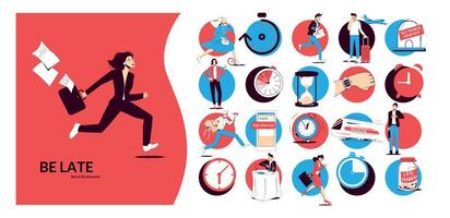 Be Late Round Compositions vector