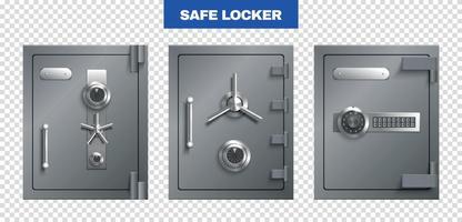 Safe Lockers Set vector