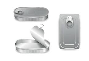 conjunto de latas de aluminio vector