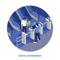 concepto de gobierno digital vector