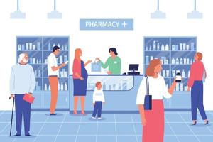 Pharmacy Flat Background vector
