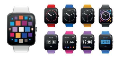 Smart Watch Square Set vector