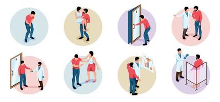 Man Health Compositions Set vector