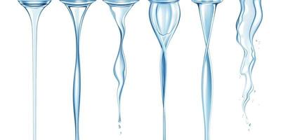 Liquid Flow Realistic Set vector