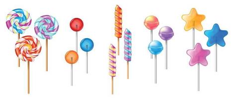 Realistic Sweets Icons Collection vector