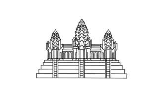 angkor wat cambodia coat of arms vector