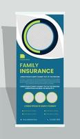 Roll up banner for the insurance company vector