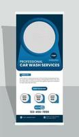 Roll up banner for car washing services vector