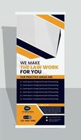Roll up banner for law firm vector