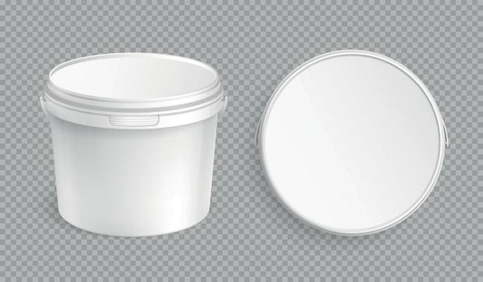 Realistic White Bucket
