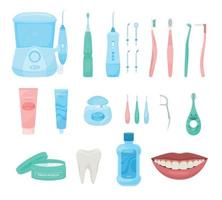 Dental Flat Icons Collection vector