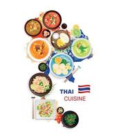 Thai Cuisine Map Composition