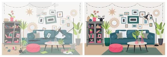 Living Room Interior Composition vector
