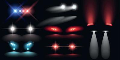 Car Lights Set vector