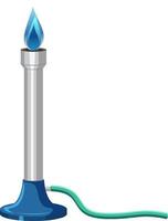 Bunsen burner flame on white background vector