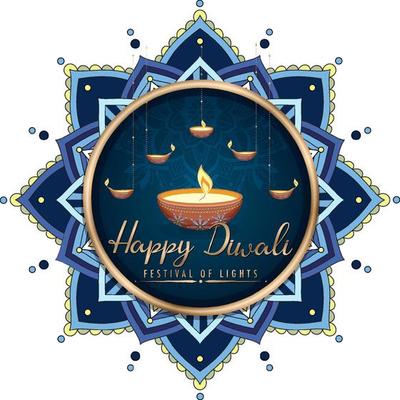 Happy Diwali festival of lights poster