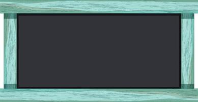 Blackboard with pastel wood frame vector