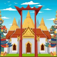 Bangkok Thailand Landmark Background vector