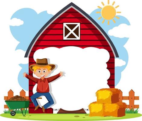 Barn house banner with farm theme