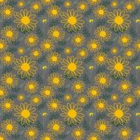 Seamless Daisy Flower. vector