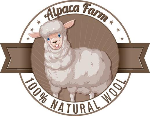 Alpaca farm logo for wool products