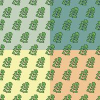 Green leaves on colors background seamless vector