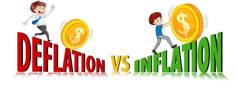 Inflation vs deflation logo design