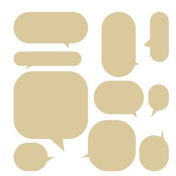 establecer burbujas de discurso sobre fondo blanco. cuadro de chat y mensaje de garabato o nube de icono de comunicación que habla de cómics y diálogo de mensaje mínimo vector