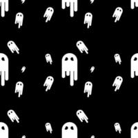 Halloween ghost background seamless pattern, to be used as a greeting card or wallpaper. vector