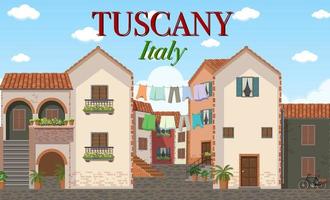 Tuscany Italy Landmark Logo Banner