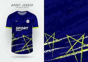 fondo de maqueta para jersey deportivo azul con patrón de estrella vector