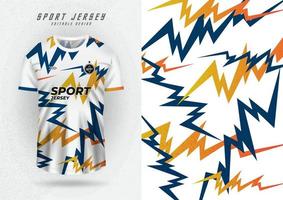 mockup background for gradient lightning pattern white sports jersey vector