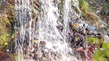 watervallen, een gedenkwaardige attractie in de buurt van bhimtal. avontuurlijke toeristen komen hier regelmatig genieten. video