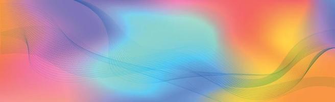 Panoramic abstract web background colorful gradient - Vector