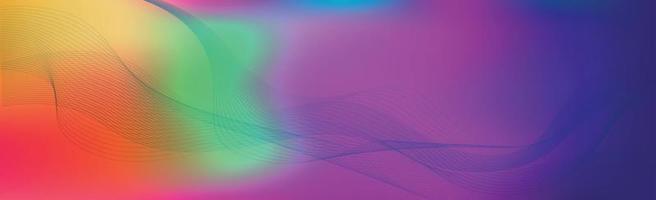 Panoramic abstract web background colorful gradient - Vector