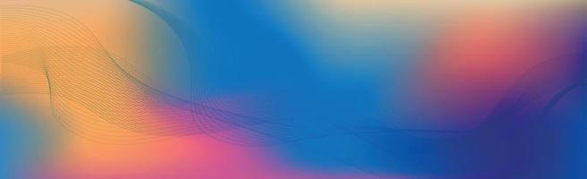 Panoramic abstract web background colorful gradient - Vector