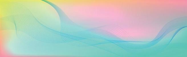 Panoramic abstract web background colorful gradient - Vector